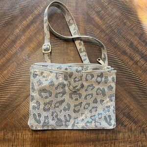 HOBO Animal Print Leather Crossbody Bag